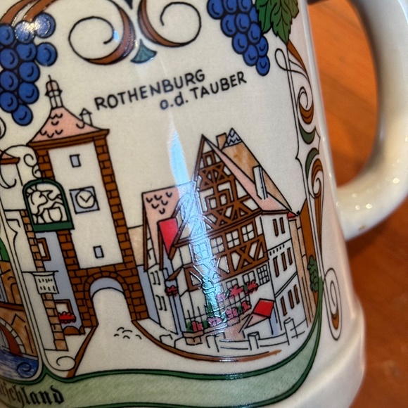 Vintage Germain Lidded Ceramic Stein Heidelberg Rüdesheim a. Rhein - Picture 11 of 14